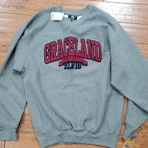 Graceland Gray Crewneck Sweater Elvis